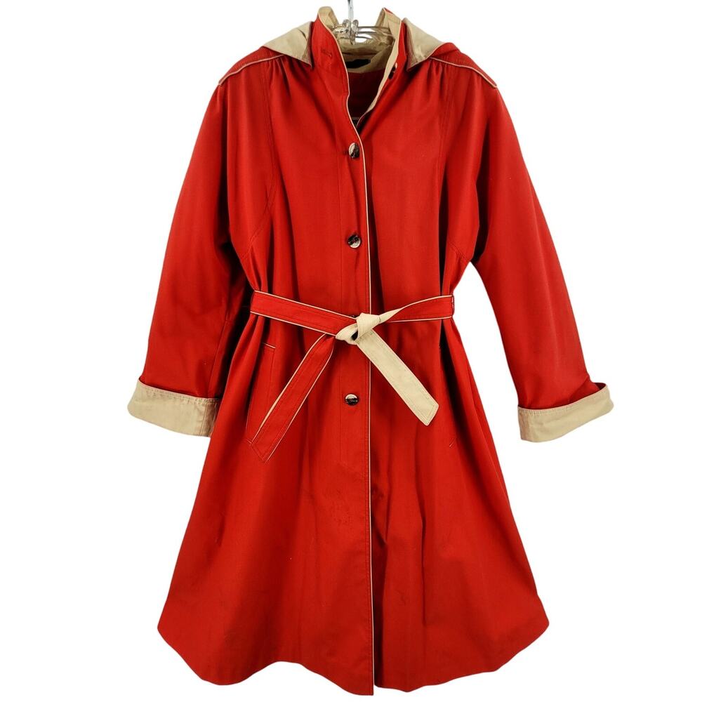 Retrocore Canvas Overcoat With Hood And Belt Classic 70s Streetwear‎ Women